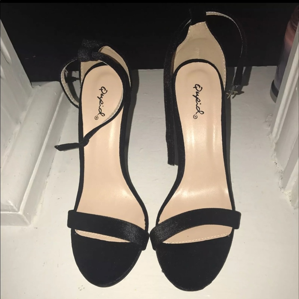 Black Ankle Strap Heels